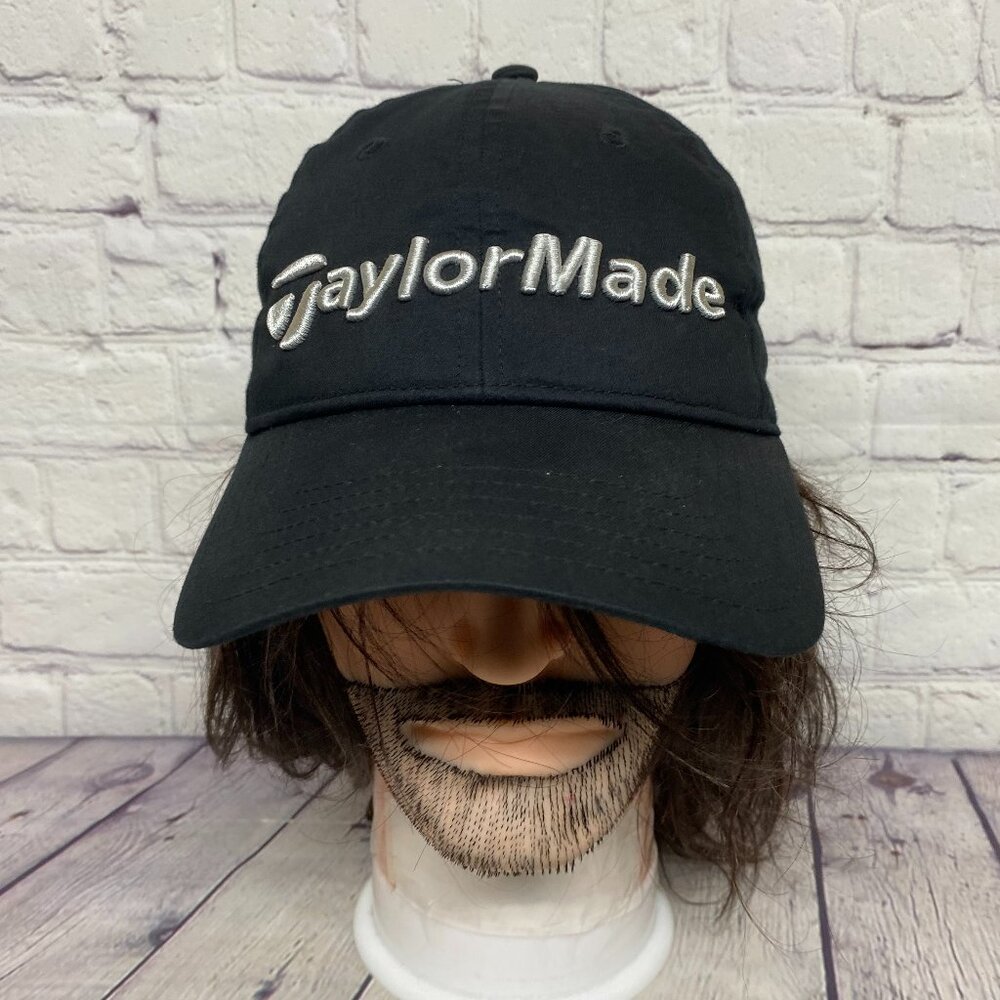 Taylormade Golf Hat Cap Strap Back Black One Size Fits All Golfing Golfer Gear